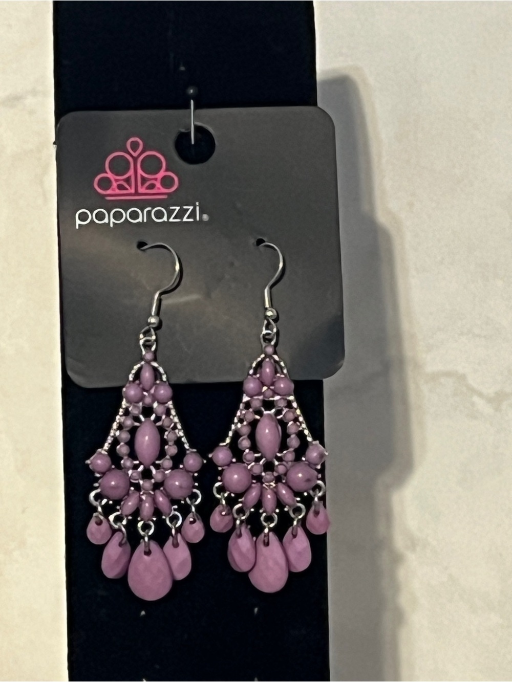 Paparazzi Purple Chandelier Bead Earrings